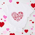 thumbnail image 1 of Cadeaux de la Saint-Valentin T-shirt Décontracté à Col Rond Manches Courtes Imprimé Arbre de Noël pour Femmes, 1 of 6
