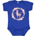 thumbnail image 3 of Inktastic Llama Rose Flower Wreath Girls Baby Bodysuit, 3 of 5