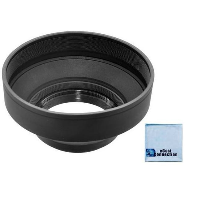 72mm Pro Series Lentille en Caoutchouc Souple avec Capot et Chiffon en Microfibre eCostConnection