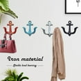 thumbnail image 2 of Ganchos de pared de hierro fundido con forma de ancla marina: percha decorativa de metal, 2 of 4
