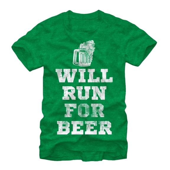Women's CHIN UP Running For Beer Boyfriend Graphic Tee Kelly Heather Small