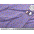 thumbnail image 3 of Soimoi Japan Crepe Satin Fabric Leaves & Floral Clip Art Print Sewing Fabric Yard 42 Inch Wide, 3 of 3
