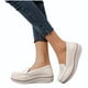 thumbnail image 5 of Zapatos para mujer, cómodos, con suela gruesa, informales, con plataforma, de gran tamaño, para correr, botas vaqueras, 5 of 6