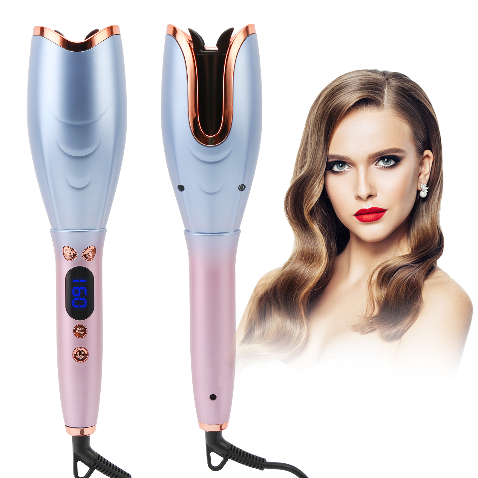 Oenbopo Automatic Hair Curler, Ceramic Ionic Barrel Automatic Hair