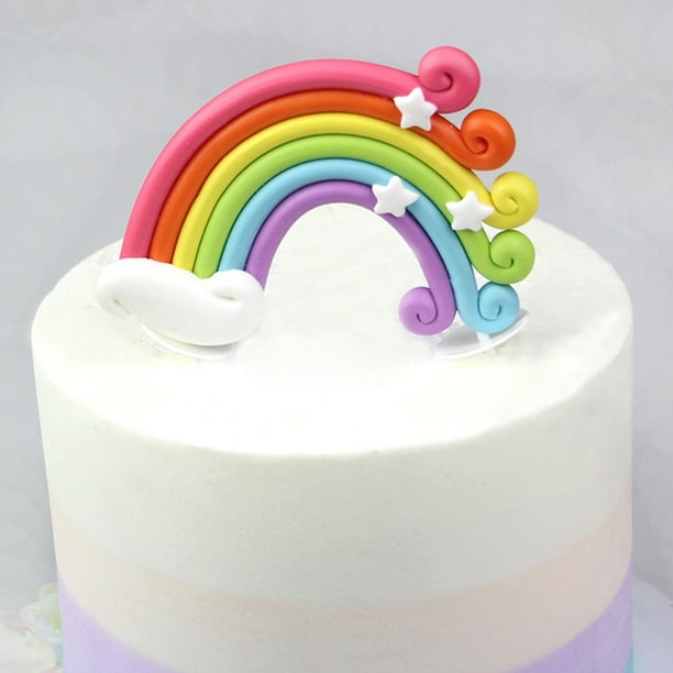 Cake Topper arc-en-ciel pastel