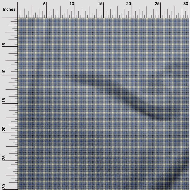 oneOone Cotton Poplin Fabric Tartan Check Print Fabric By The Yard 42 Inch Wide