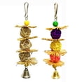 thumbnail image 2 of Parrot Hanging Toy Chewing Bite Rattan Balls Grass Swing Bell Bird Parakeet Cage Accessories Multicolored Original Color, 2 of 6