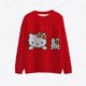 thumbnail image 3 of Sudadera con capucha de Hello Kitty Harajuku de Anime japonés para mujer, sudadera Ullzang de los años 90 con dibujos animados divertidos de Eleven, sudadera con capucha de Hello Kitty para mujer, 3 of 5