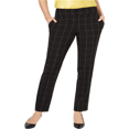 thumbnail image 1 of Pantalones casuales Kasper Windowpane para mujer negro 10, 1 of 2