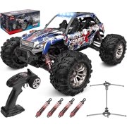 1/16 Scale Hobby RC Car, 36 KPH High-Speed 4WD RC Truck, 2.4 GHz Remote Control Car, All-Terrain Electric Vehicle, 4X4 Remote Contral Moster Truck for Kids and Adults