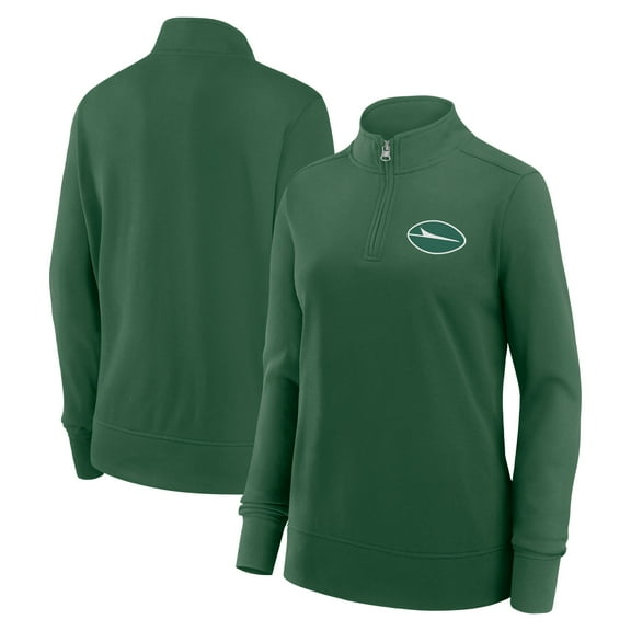 Women's Logo Athletic Green New York Jets Velocity Quarter-Zip Jacket