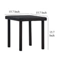 thumbnail image 5 of Outdoor Side End Table, 16 Inch Square Top, Woven Brown Poly Rattan, 5 of 5