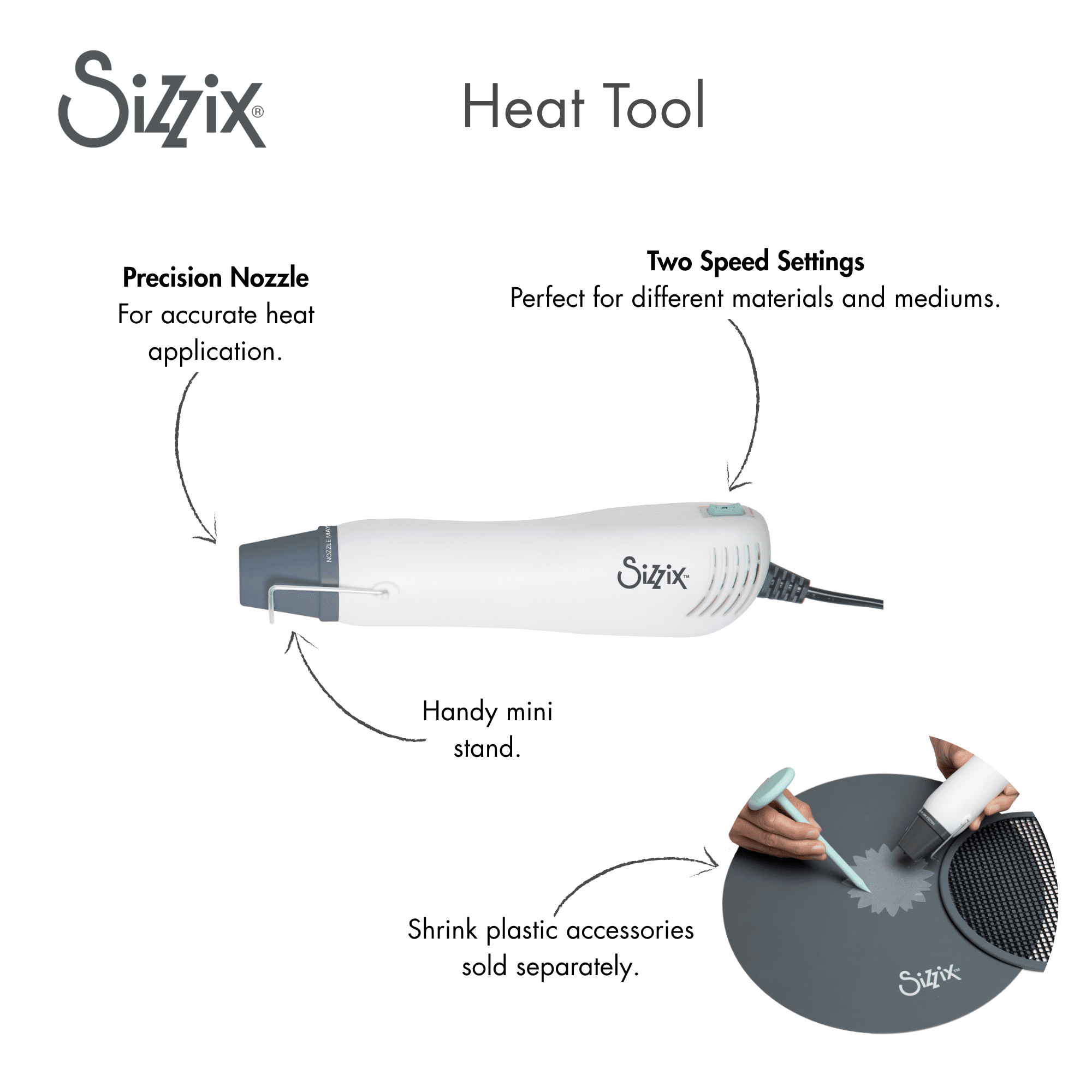 Sizzix Dual Speed Heat Tool for Crafting and Embossing