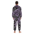 thumbnail image 4 of FORMRS Onesies Pajama for Adults Unisex Hoodie Winter Jumpsuit One Piece Sleepwear, Sizes S-2XL, Purple Roses, 4 of 7