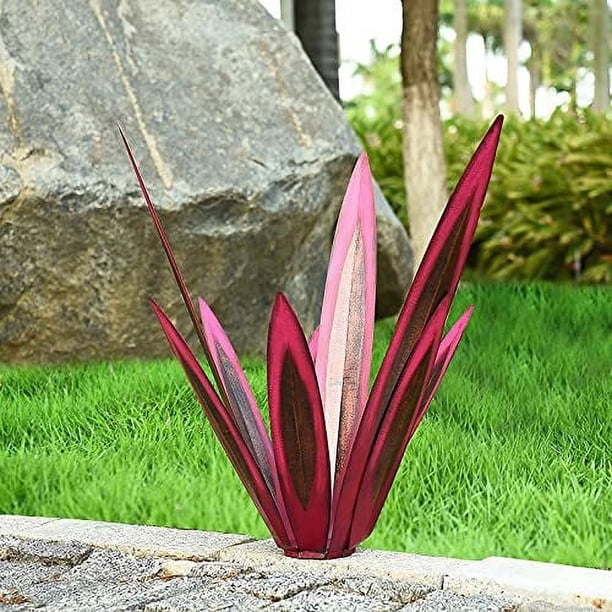 Adorno de planta de hierro forjado, adorno de jardín, adorno creativo para decoración de exteriores.