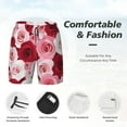 thumbnail image 3 of Rateoe Rose Pattern Men’s Swim Shorts with Compression Liner – Double-Layered Quick-Dry Swimwear, Comfortable & Stretchy Beach Shorts-Large, 3 of 6