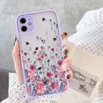 thumbnail image 3 of Hand Painted Phone Case For iphone 15 X XS MAX XR Flower Shockproof Case For iPhone 7 8 Plus SE 2 13 12 11 14 pro MAX Cover, 3 of 5