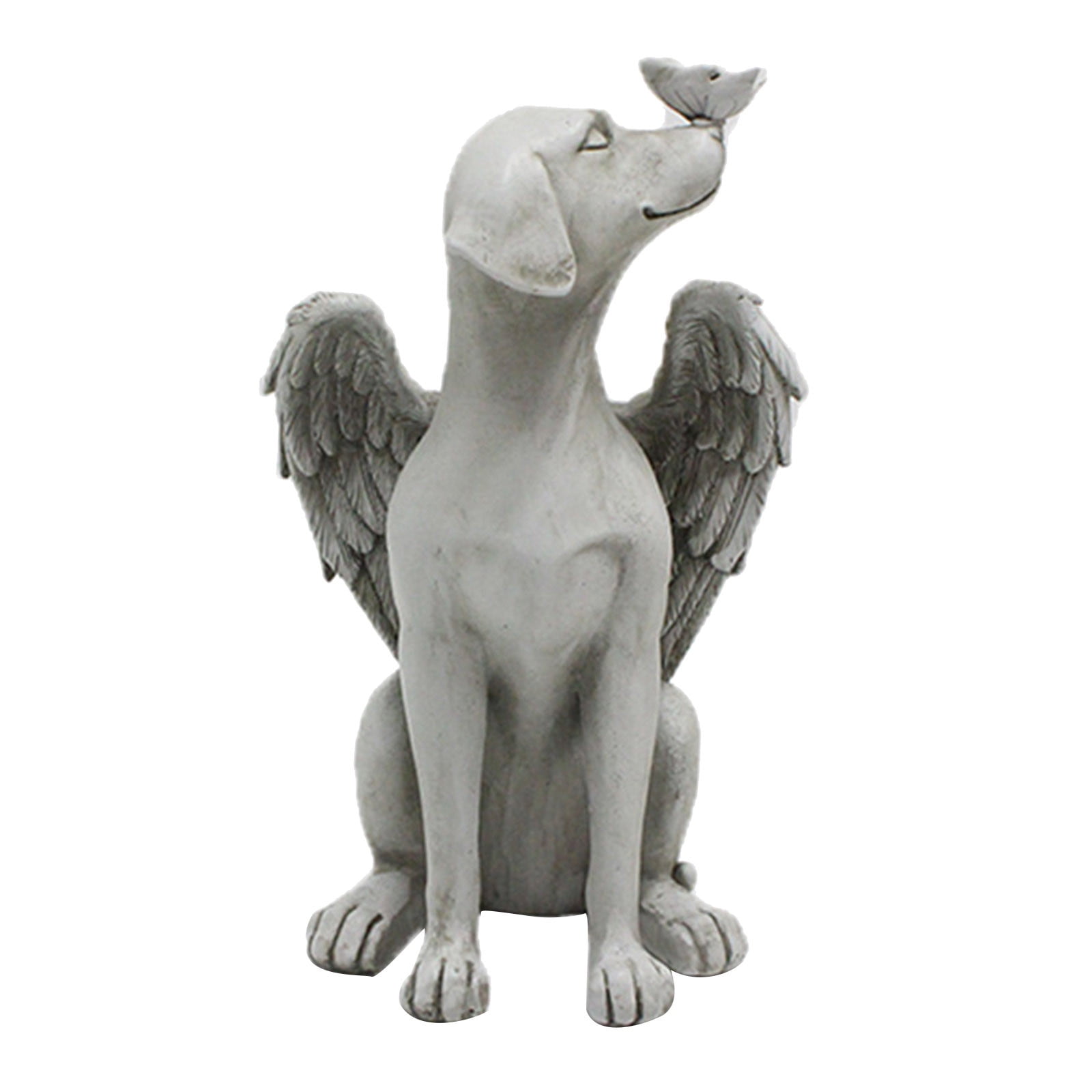 Hxlamzoo Angel Dog Resin Statue - European Style Home & Garden Decor, Handcrafted Pet Memorial Gift, Durable Synthetic Resin Art Sculpture for Indoor Outdoor Decoration