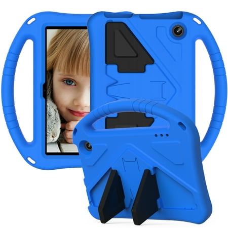 All-New Fire 7 Tablet Case 7" 12th generation (2022 release), Fire 7 Tablet Case for Kids, Shockproof Light Weight Anti-Slip Handle Stand Kids Friendly Case for Amazon Kindle fire 7 Tablet,Blue