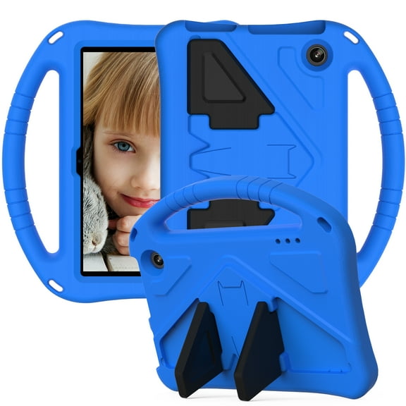 All-New Fire 7 Tablet Case 7" 12th generation (2022 release), Fire 7 Tablet Case for Kids, Shockproof Light Weight Anti-Slip Handle Stand Kids Friendly Case for Amazon Kindle fire 7 Tablet,Blue