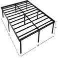 Mainstays 14" Heavy Duty Steel Slat Full Platform Bed Frame, Black