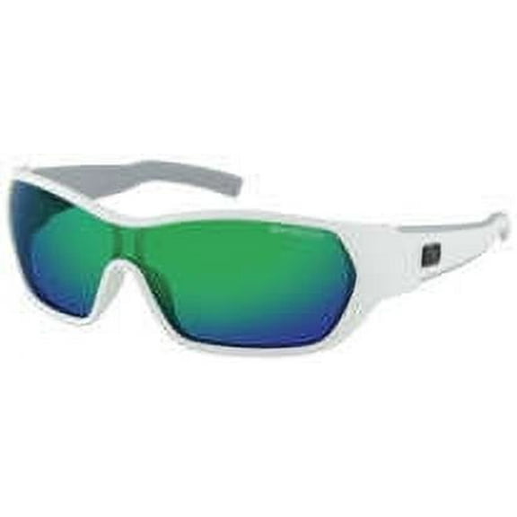 Bobster Aria Sunglasses Matte White w/Blue Mirror Lens