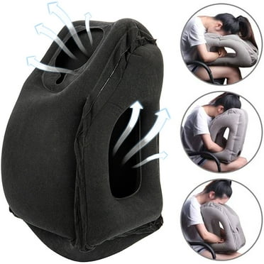 Inflatable Air Cushion Travel Pillow for Airplane Office Nap Rest Chin Neck Head