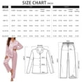 thumbnail image 4 of SUNBS Pajamas For Women Set Silky Satin Two Piece Outfits For Women Long Sleeve Nightwear Loungewear, 4 of 7