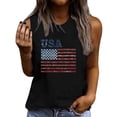 thumbnail image 2 of Goodtrade8 Summer Tank Tops for Women July 4th Sleeveless Shirts Pullover Red White and Blue Casual American Flag Patriotic Crew Neck Womens Tanks Lightweight, 2 of 4