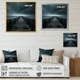 thumbnail image 4 of Designart "Pier Horizon In Monochromatic Black And White IV" Coastal Pier Wall Art Prints, 4 of 7