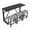 Black, variant on GZXS 4-Piece Bar Table Set with Charging Station, 59" Long Table with 3 Linen Stools, Solid Wood Frame, Space-Saving Design for Kitchen, Living Room & Small Apartments (Light Oak)