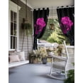 thumbnail image 4 of nqOlkjepod Outdoor Curtains for Patio Waterproof, Pink Roses Outdoor Privacy Panels Grommet, Modern Art Splash Flowers Butterfly Blackout Outside Curtains for Porch/Cabana/Pergola 54"x95", 1 Panel, 4 of 8