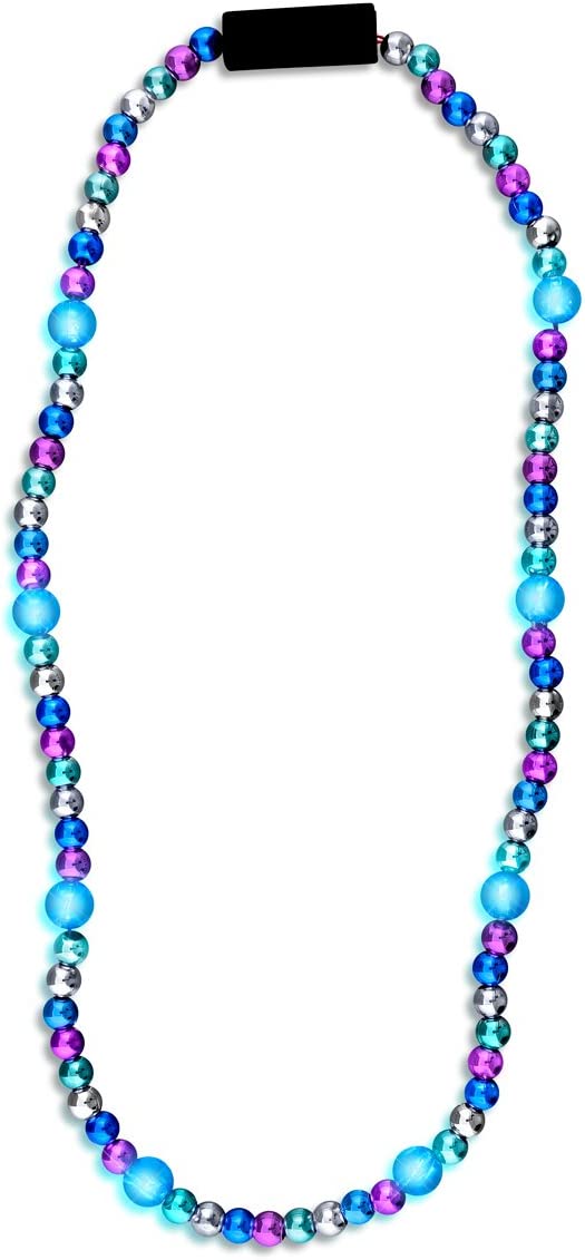 Light Up LED Beaded Necklaces with Single Colors