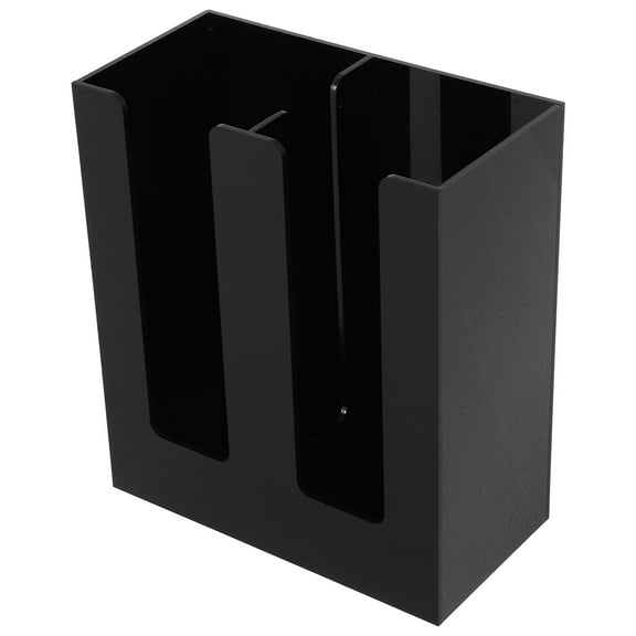 DINHEAROM Wall Mountable Cup Dispenser Black Acrylic 1Pack 4.2X8.3X9.4in