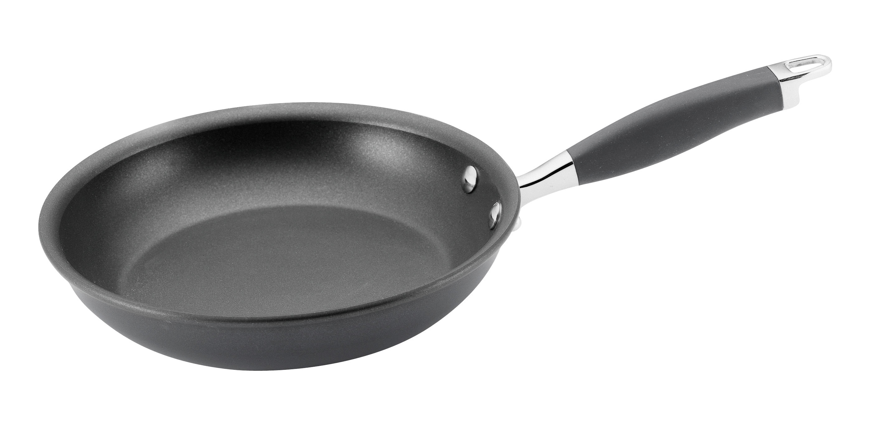 Anolon Nouvelle Professional Frying Pan with Advanced Non-Stick System Stainless Steel and Hard Anodised Aluminium Non-Stick Frying Pan Crafted from Copper Black 24 cm