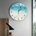 thumbnail image 3 of Beach Sky Sea Silent Decorative Wall Clock Digital Clock Operated Round Home Office School Clocks（14 Inch）, 3 of 6