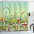 thumbnail image 1 of Ambesonne Ferris Wheel Shower Curtain, Circus Composition, 69"Wx84"L, Multicolor, 1 of 3