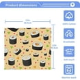 thumbnail image 4 of Sushi Roll Pattern Washcloth 12x12in Set, 6 Pack Absorbent Cotton Towel Square Kitchen Dishes Towels, Soft Cleaning Face Hand Towel Fast Drying Wash cloth, 4 of 7