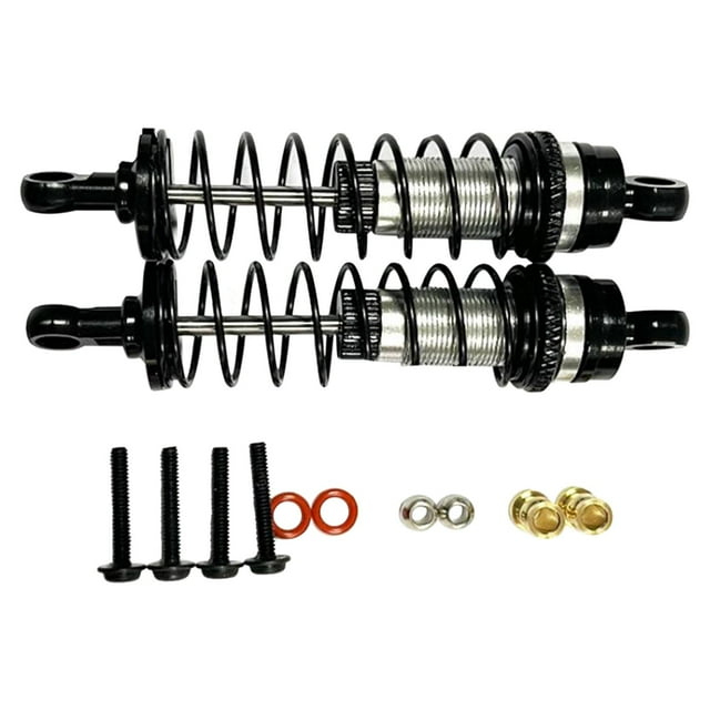 Amortiguadores delanteros perfke 2/juego para Mini-T2.0 1/18 1/16 RC Negro