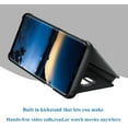thumbnail image 3 of vivioi Compatible Samsung Galaxy Note 10 Plus Case Flip Leather Cover Clear S-View Mirror Shockproof Cover Kickstand Anti-Scratch Protective Phone Cases Cover for Samsung Note 10 Plus 4G/5G, black, 3 of 13