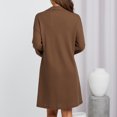 thumbnail image 2 of Vestido suéter para mujer,Vestido con cuello en V y puños roscados, Vestido de manga larga con cierre de botones, Vestido de señora, Estética elegante, 2 of 6