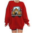 thumbnail image 2 of Lolmot Women Halloween Crewneck Sweatshirt Trendy Casual Pumpkin Print Shirts Fall Fashion Long Sleeve Pullover Sweatshirt, 2 of 4
