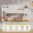 thumbnail image 4 of Full Size House Floor Bed with Window and Small Shelf, Solid Wood with House-shaped Roof, No Box Spring Needed, White​, 4 of 9