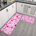 thumbnail image 2 of Pink Breast Cancer Kitchen Rugs Sets Of 2,Anti Fatigue Kitchen Mat Rugs Non Slip Washable,Decorative Kitchen Floor Mats for Kitchen,Sink,Laundry,17"x30"+17"x47", 2 of 7