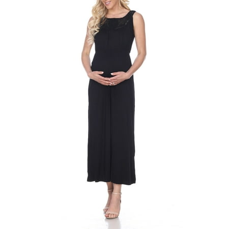 Women's Maternity Crochet Maxi Dress