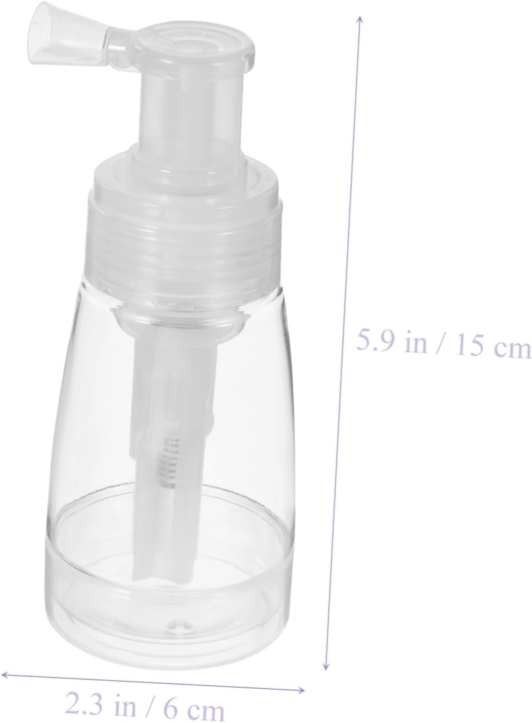 2 Pack Refillable Powder Spray Bottle 5.8 Oz Transparent Plastic Dry Powder Puffer For Hair Styling Travel Makeup Application Dry Shampoo Dispenser
