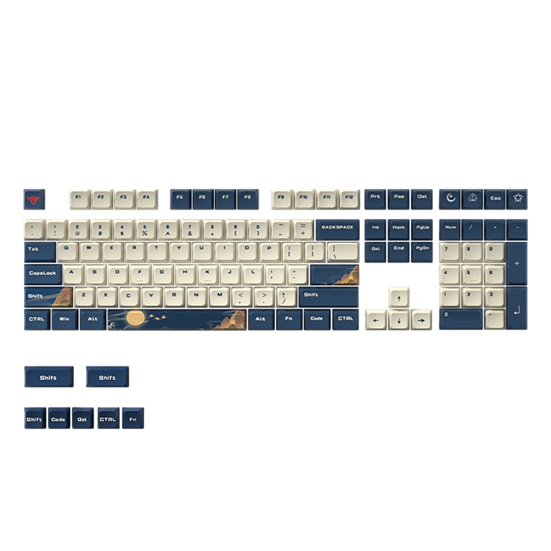 Buy 115 Keys PBT Keycaps Dye Sublimation XDA Mechanical Keyboard