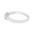thumbnail image 6 of 0.45cttw Round Cut Moissanite Lab Created Diamond Three Stone Engagement Wedding Ring for Women 14K White Gold Plated Sterling Silver Ring Size-6, 6 of 9