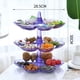 thumbnail image 4 of Frutero de 3 niveles, bandeja multiusos para dulces, soporte para estante, torre, exhibición s Púrpura Gloria Canasta de frutas, 4 of 8