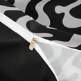 thumbnail image 4 of Homewish Gray Wavy Spiral Twin Duvet Cover,Modern Aesthetic Twin Bedding,Black Reversible,2 Pieces,1 Duvet Cover and 1 Pillowcase, 4 of 6